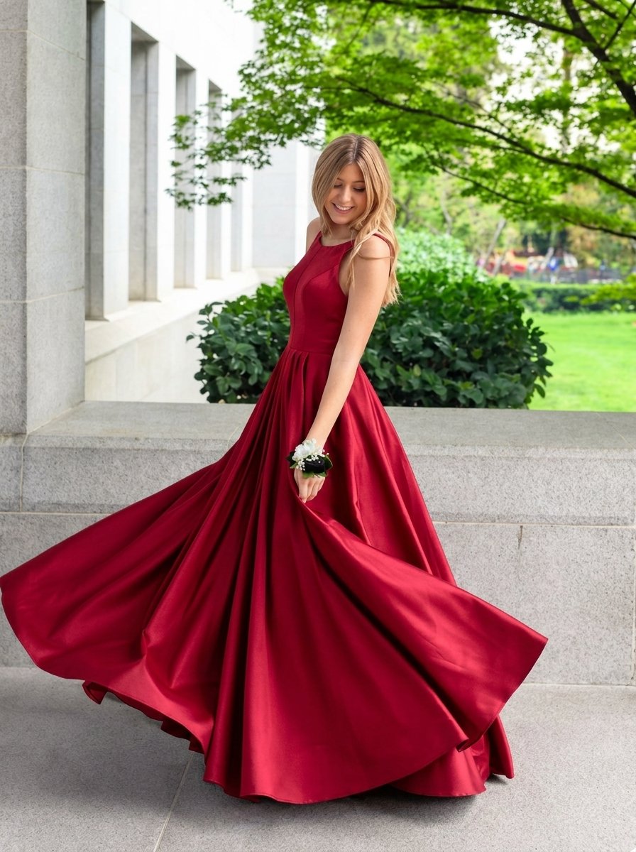 Look 1 - Vestido Aura Rojo